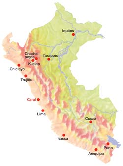 Ubicaci�n de Caral