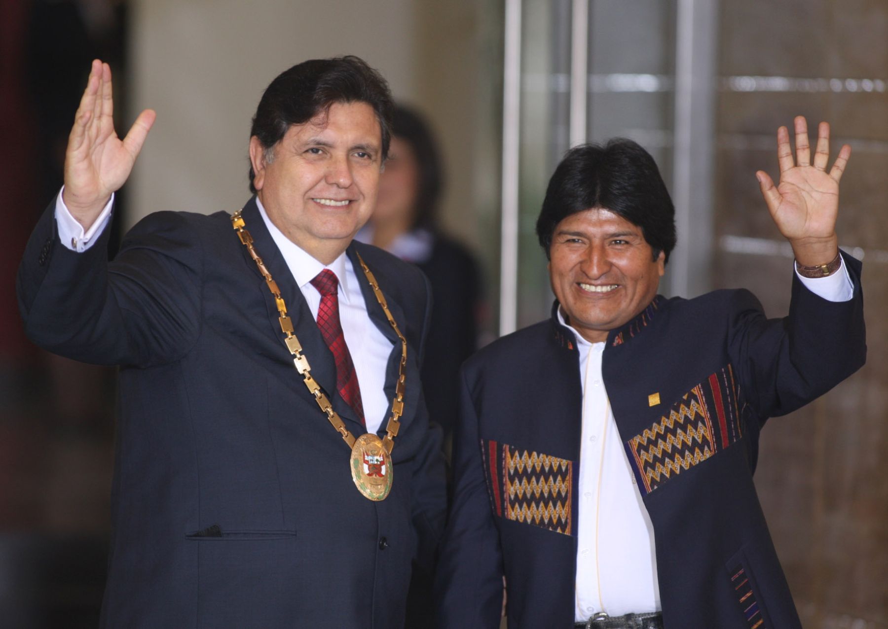 Alann Garcia und Evo Morales
