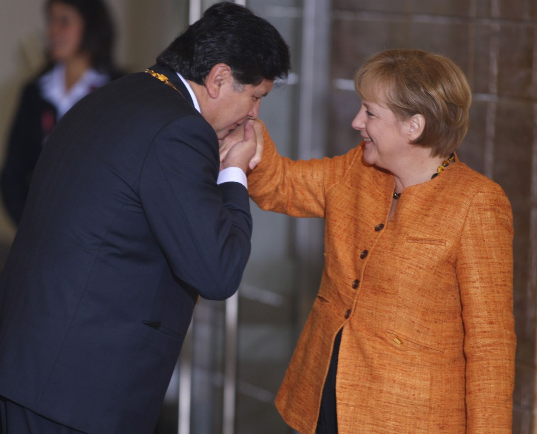Angela Merkel und Alan Garcia